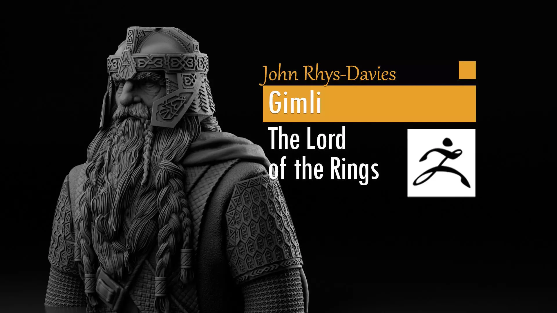 John Rhys-Davies - Gimli - The Lord of the Rings 3D print model_0