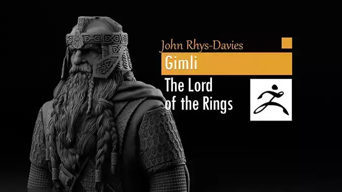 John Rhys-Davies - Gimli - The Lord of the Rings 3D print model