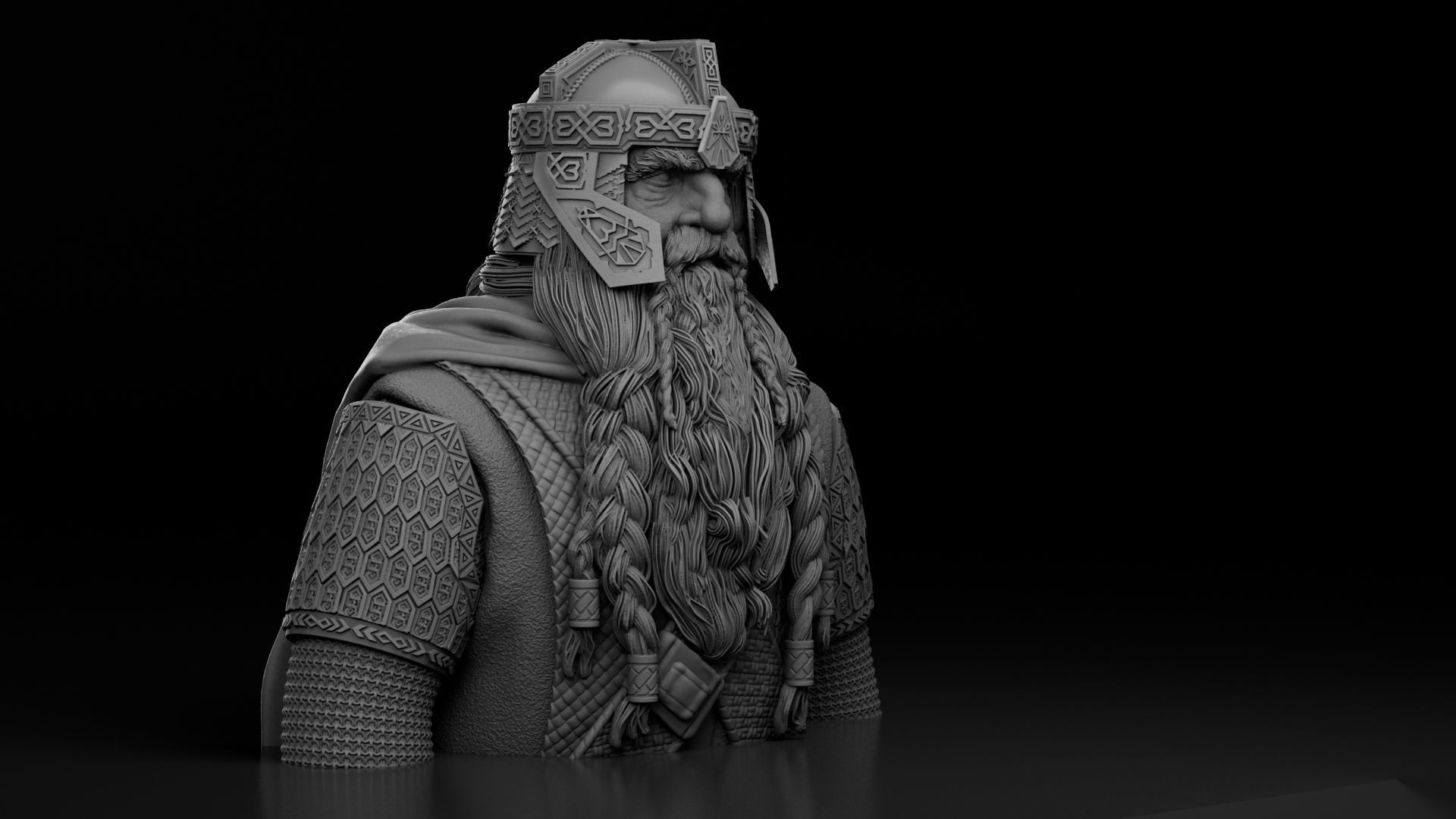 John Rhys-Davies - Gimli - The Lord of the Rings 3D print model_5