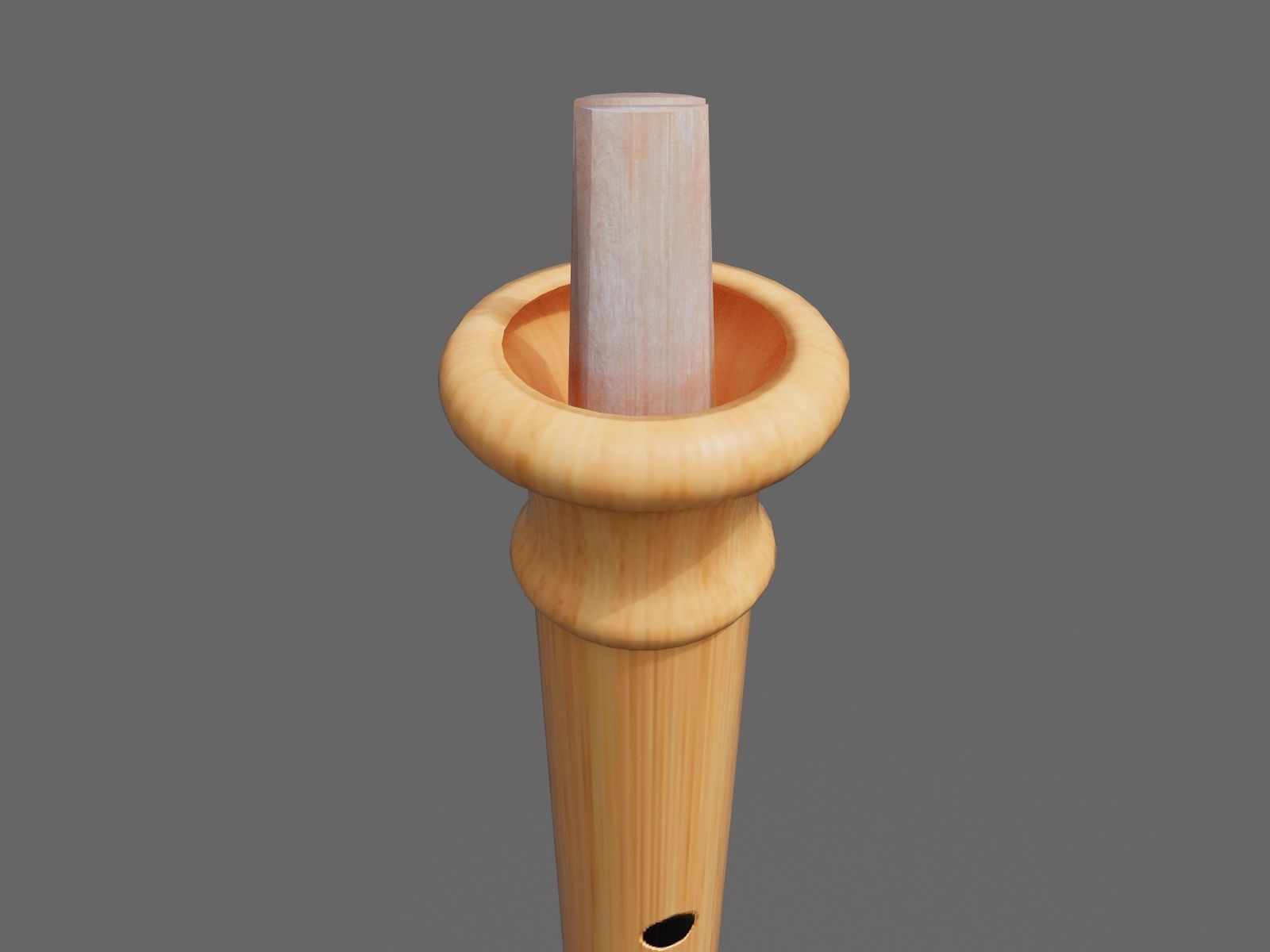 Shawm 3D model_2