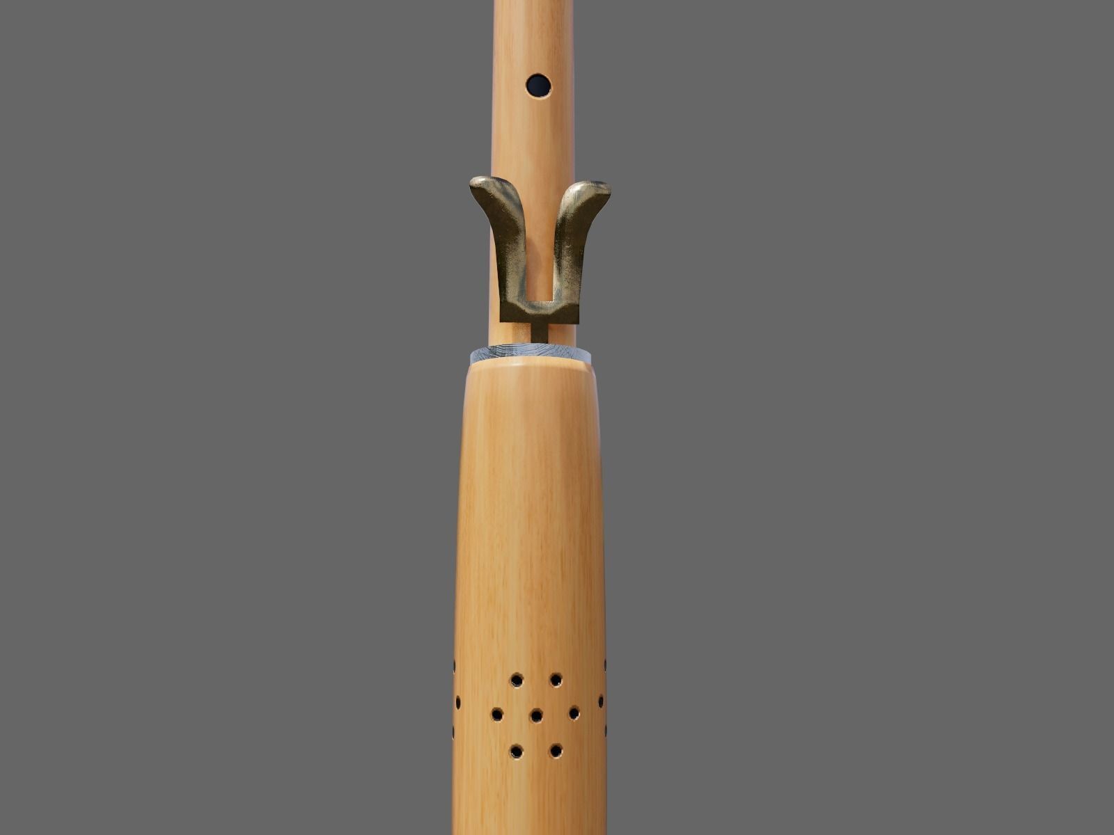 Shawm 3D model_1
