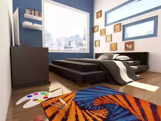 son bed room 3D model