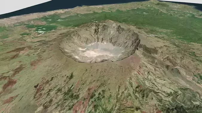 Mountain landscape Tambora volcano Indonesia 3D model