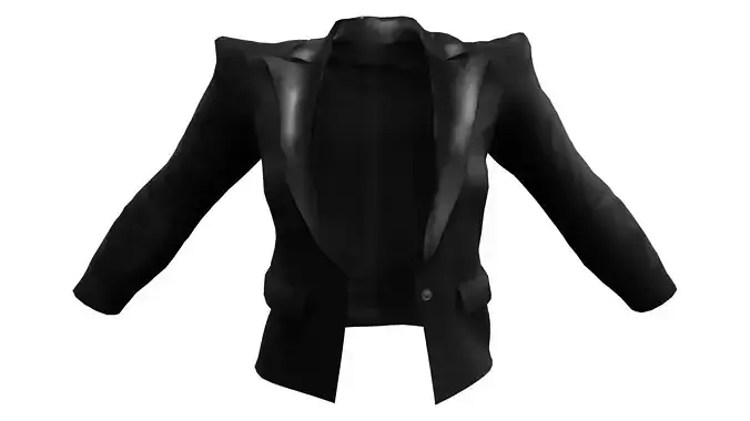 Women Strong Power Shoulder Blazer Jacket