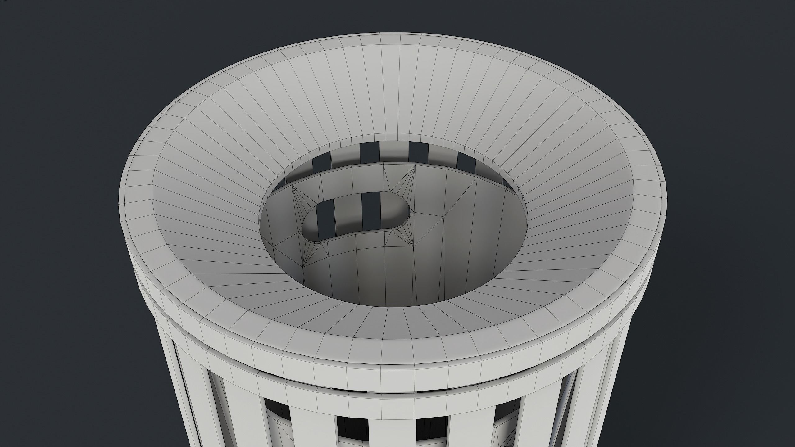 Street Trash Can 7 PBR Game Ready Low-poly 3D model_20