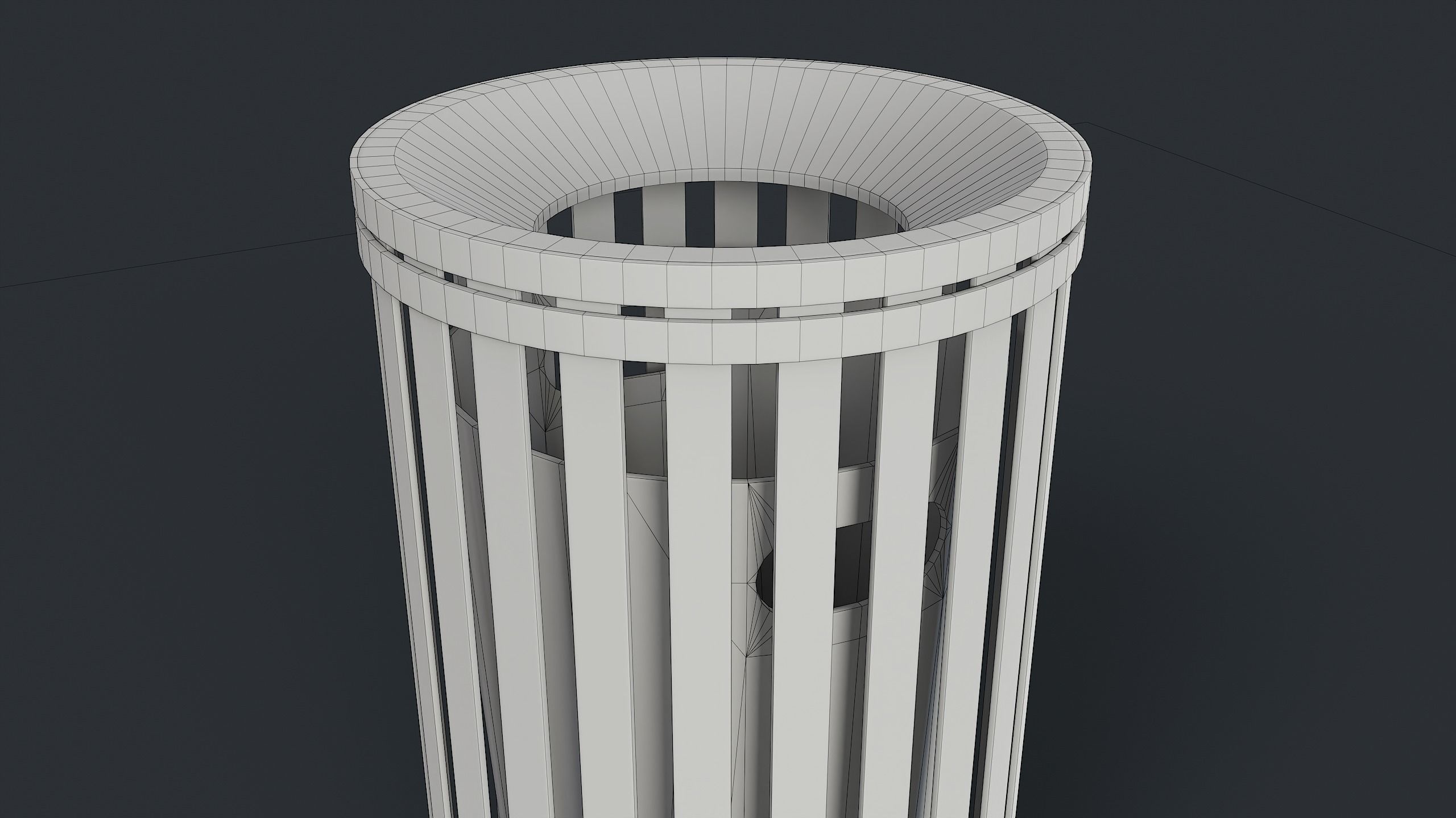 Street Trash Can 7 PBR Game Ready Low-poly 3D model_18