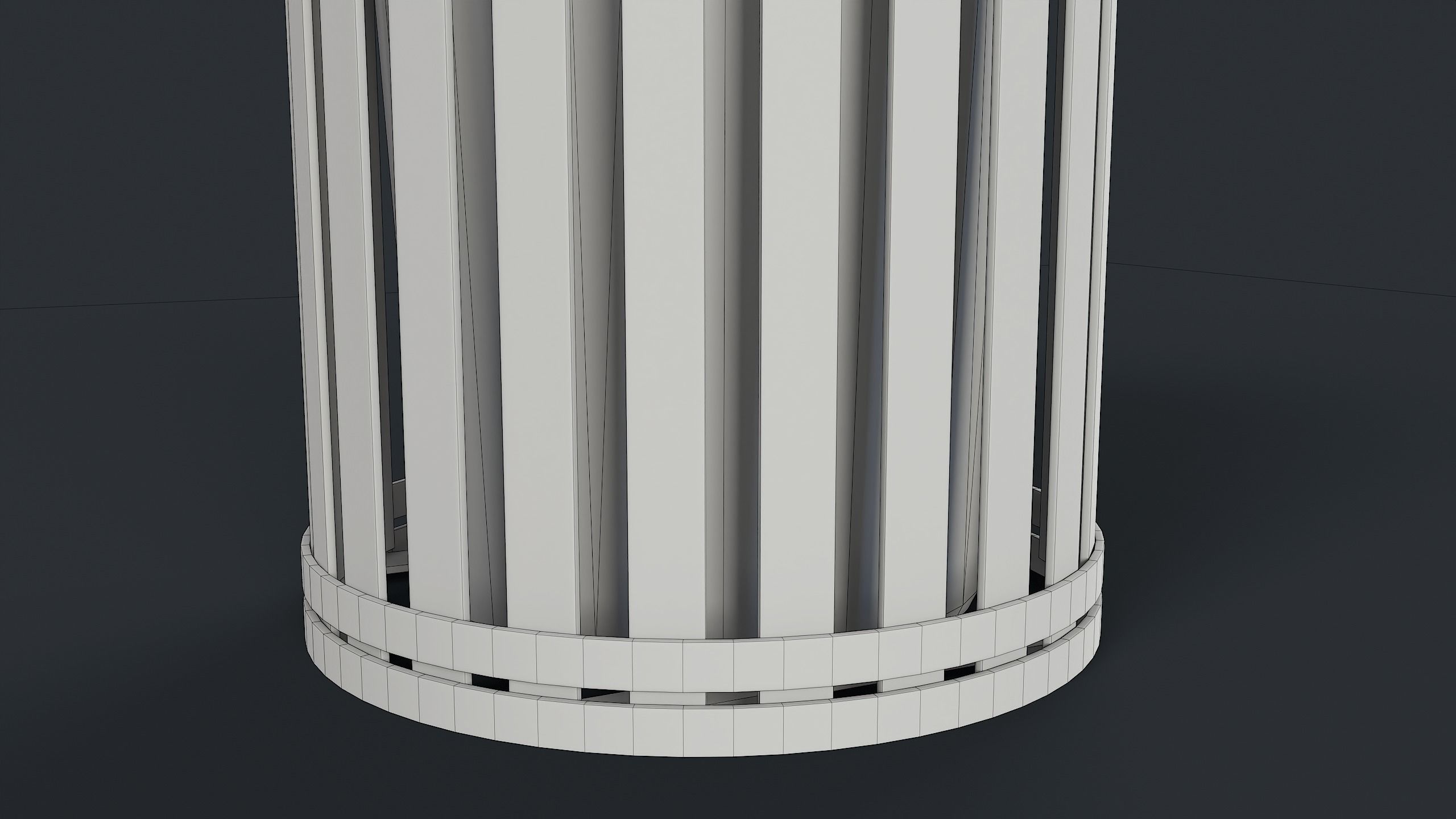 Street Trash Can 7 PBR Game Ready Low-poly 3D model_19