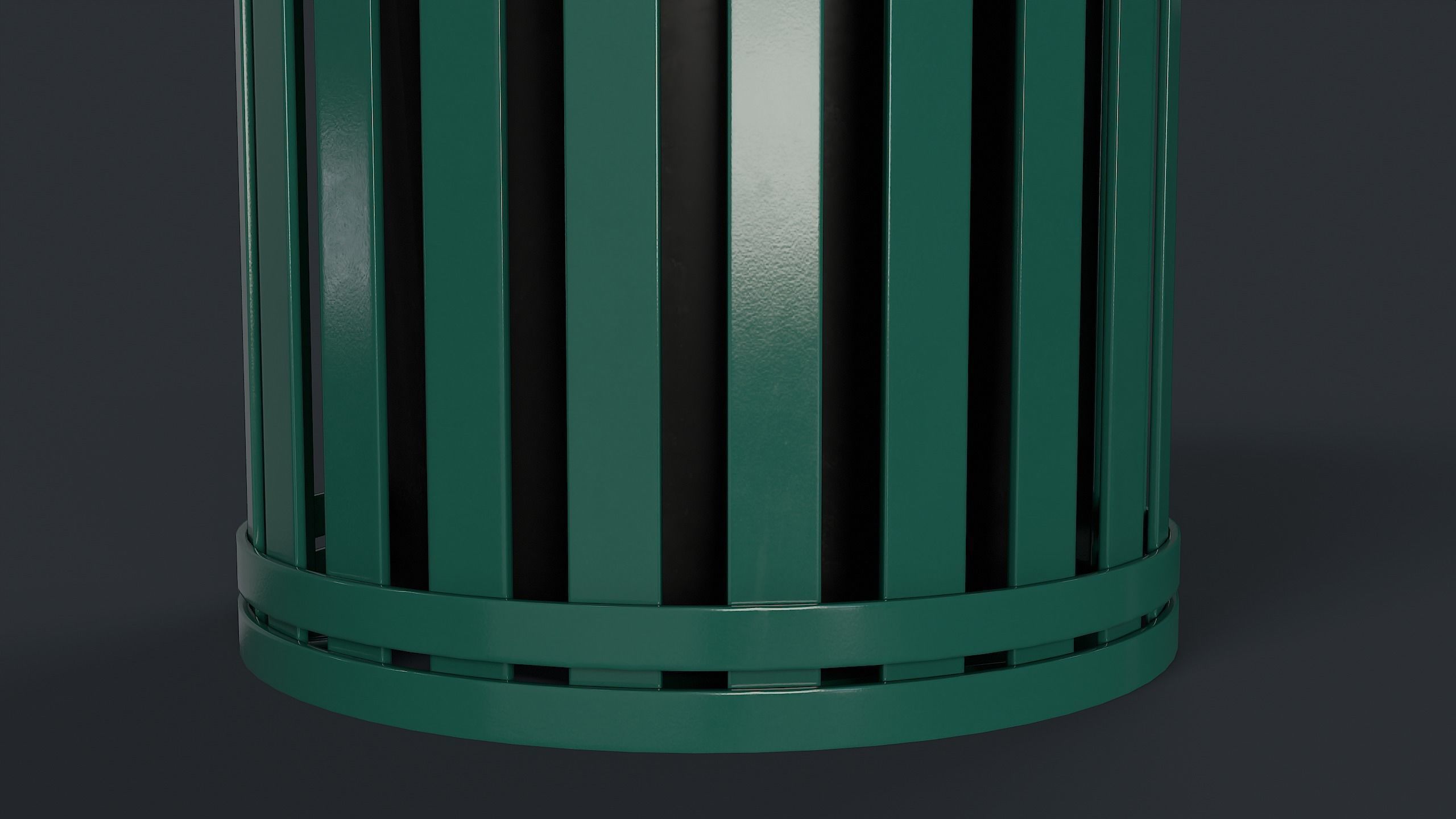 Street Trash Can 7 PBR Game Ready Low-poly 3D model_16