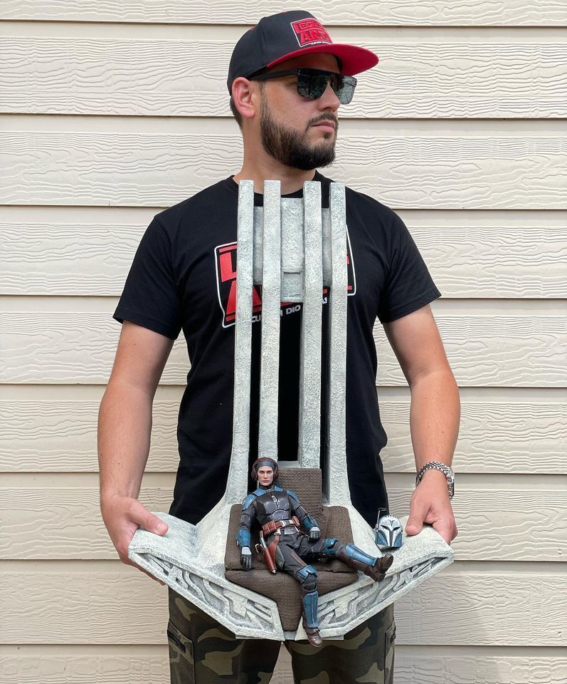 Bo-Katans Throne 1-6 scale 3D print model_1