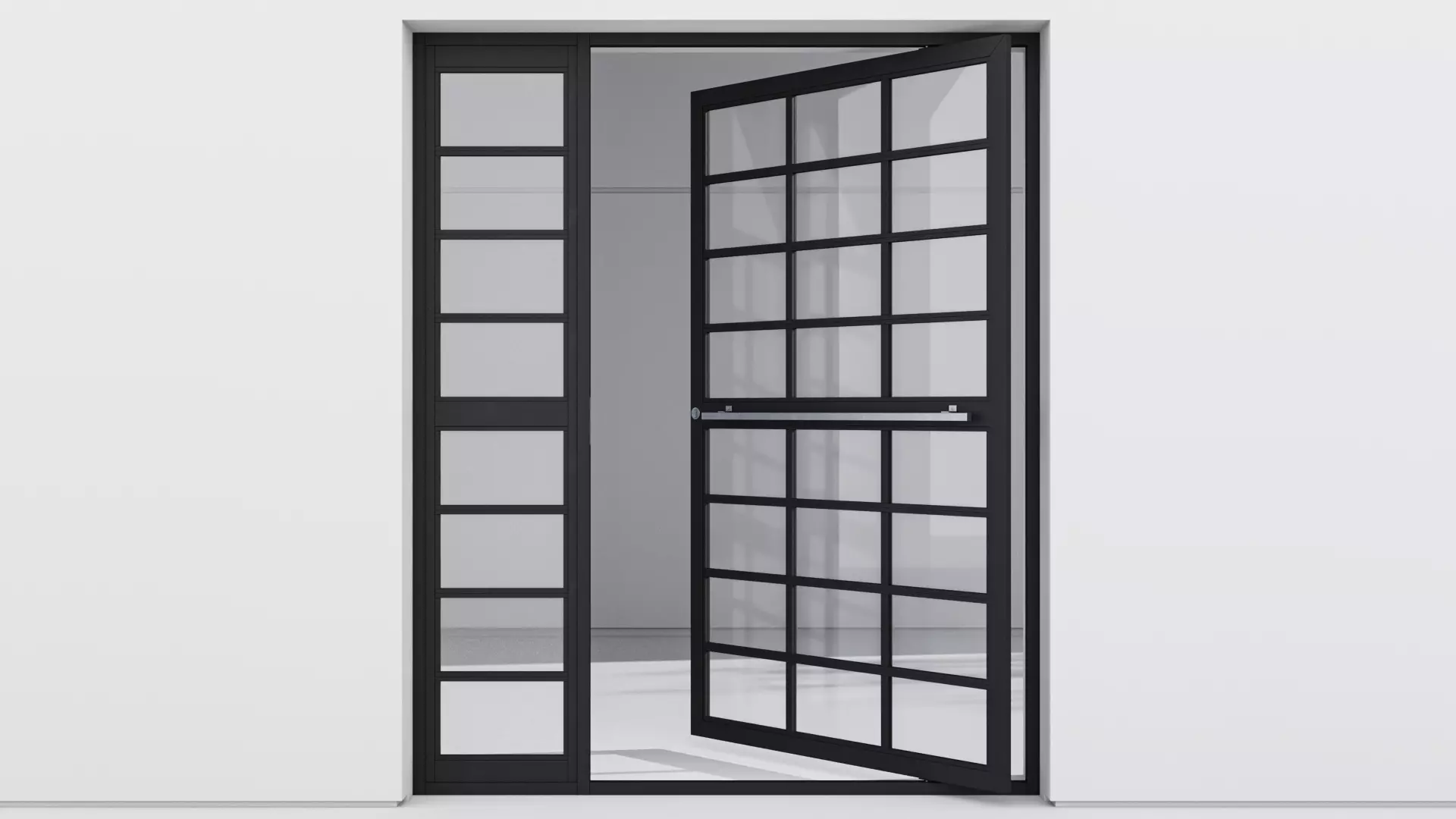 Aluminium door 251 3D model_0