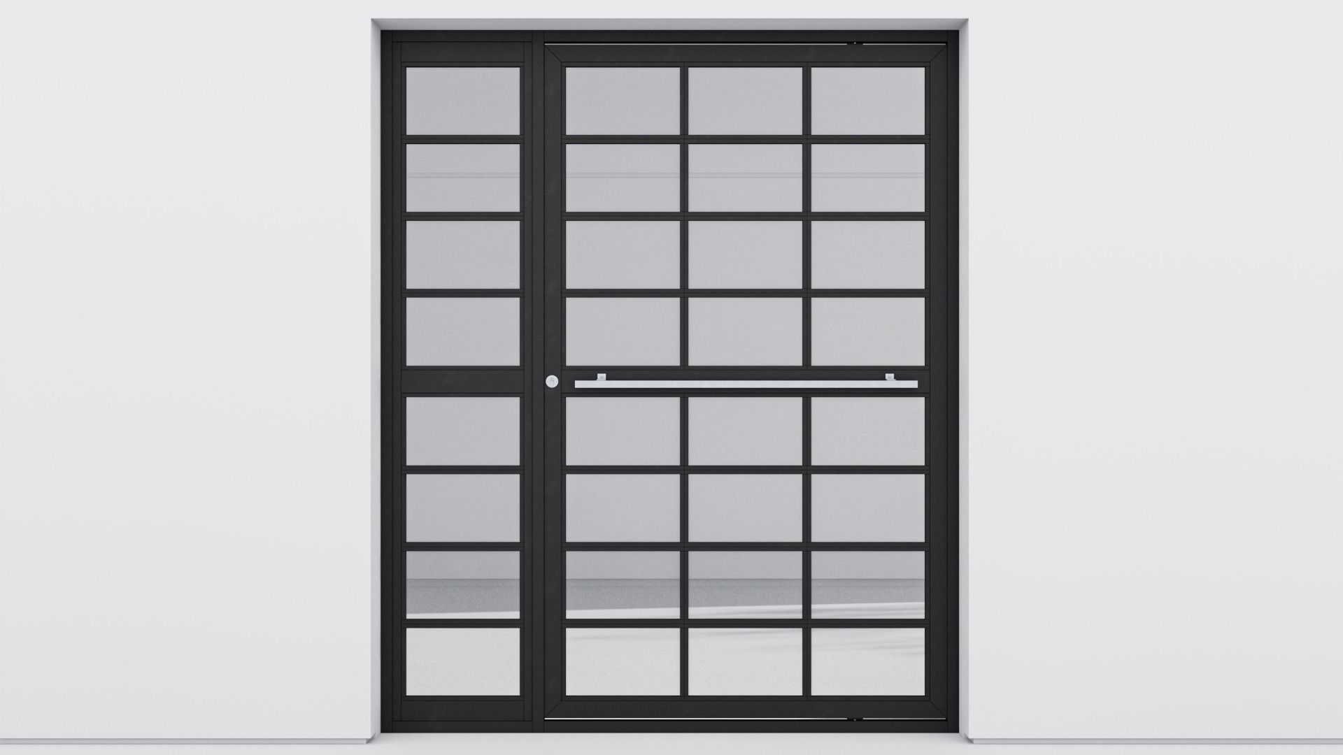 Aluminium door 251 3D model_1