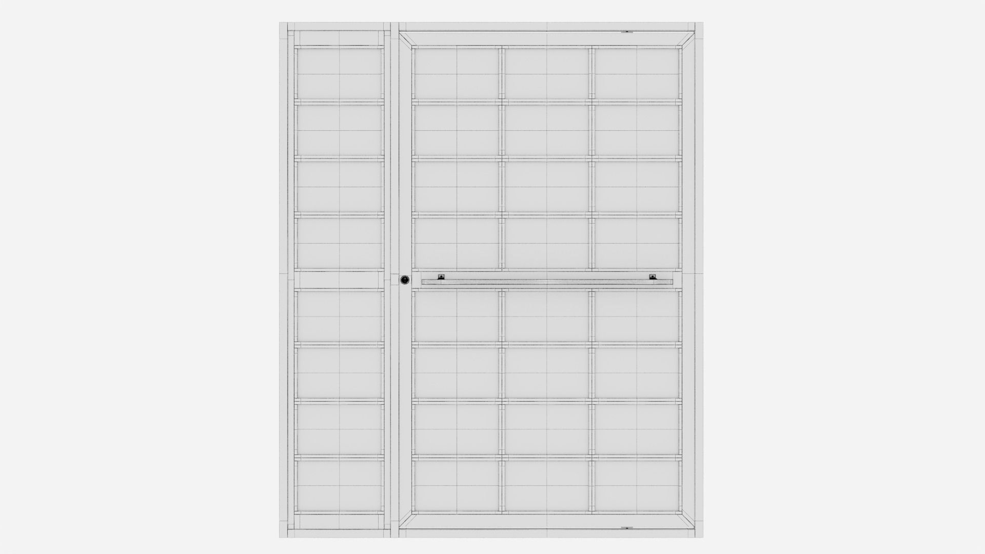 Aluminium door 251 3D model_6