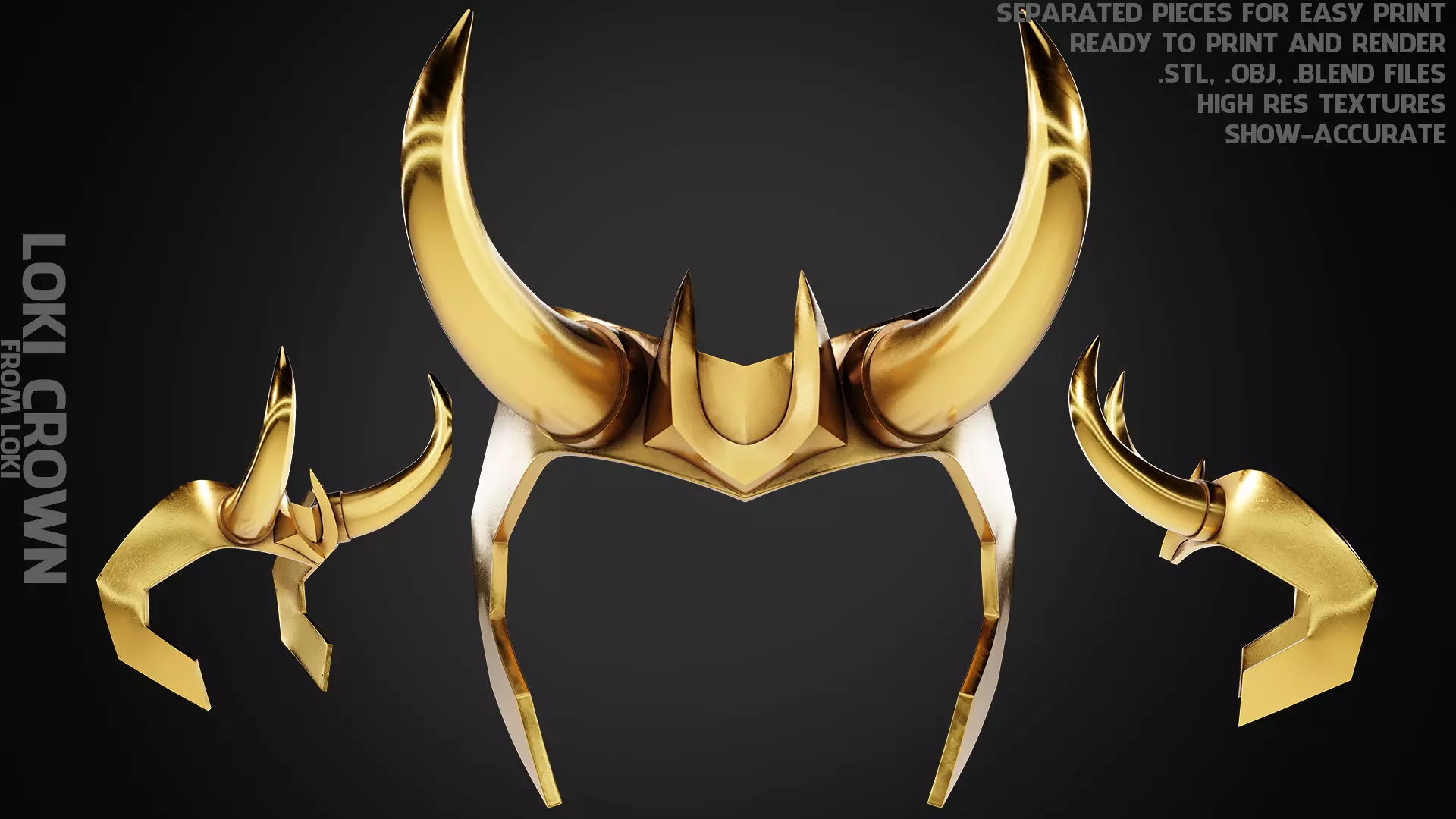 Loki Crown for Cosplay 3D print model_0