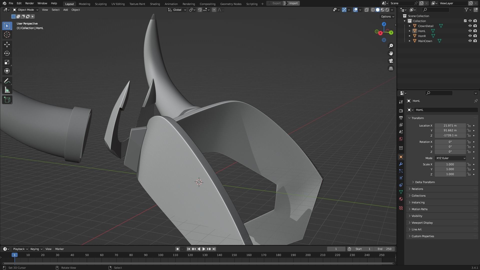 Loki Crown for Cosplay 3D print model_12