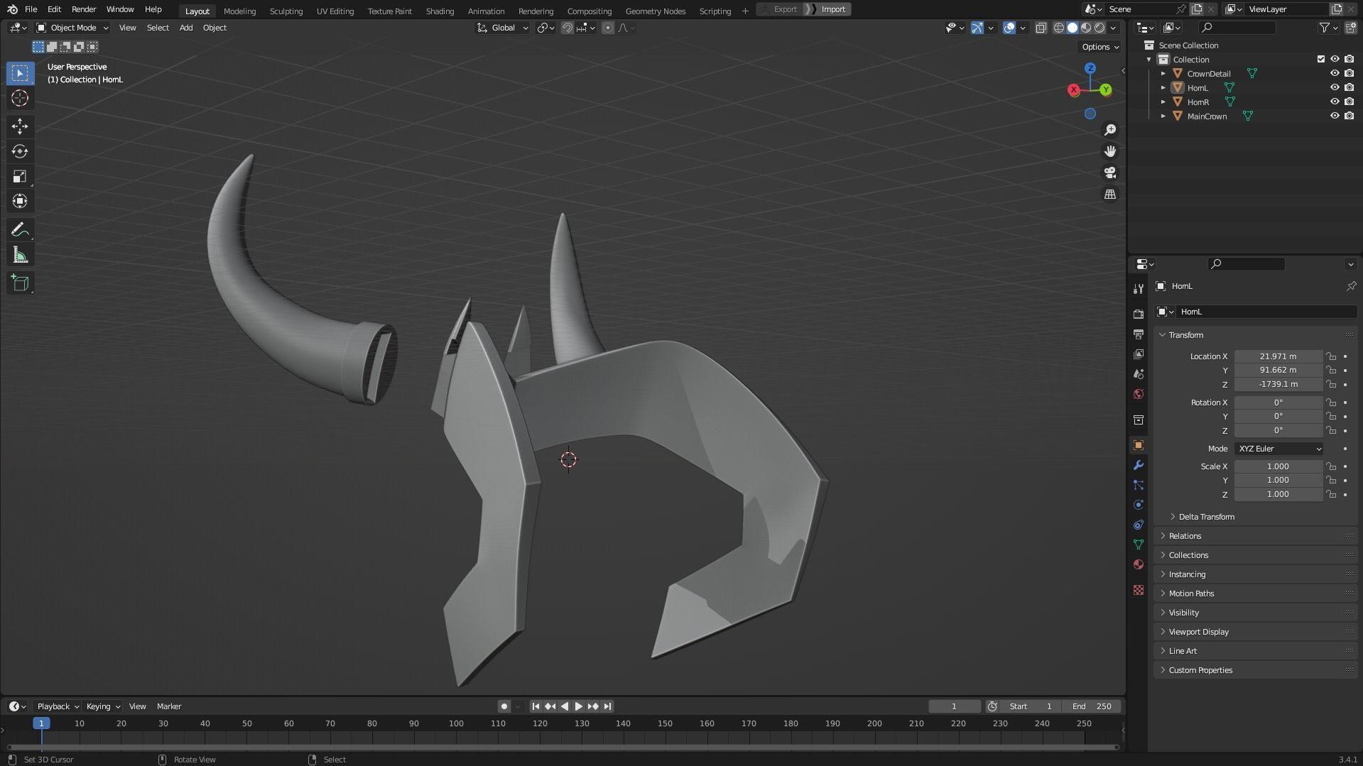 Loki Crown for Cosplay 3D print model_11