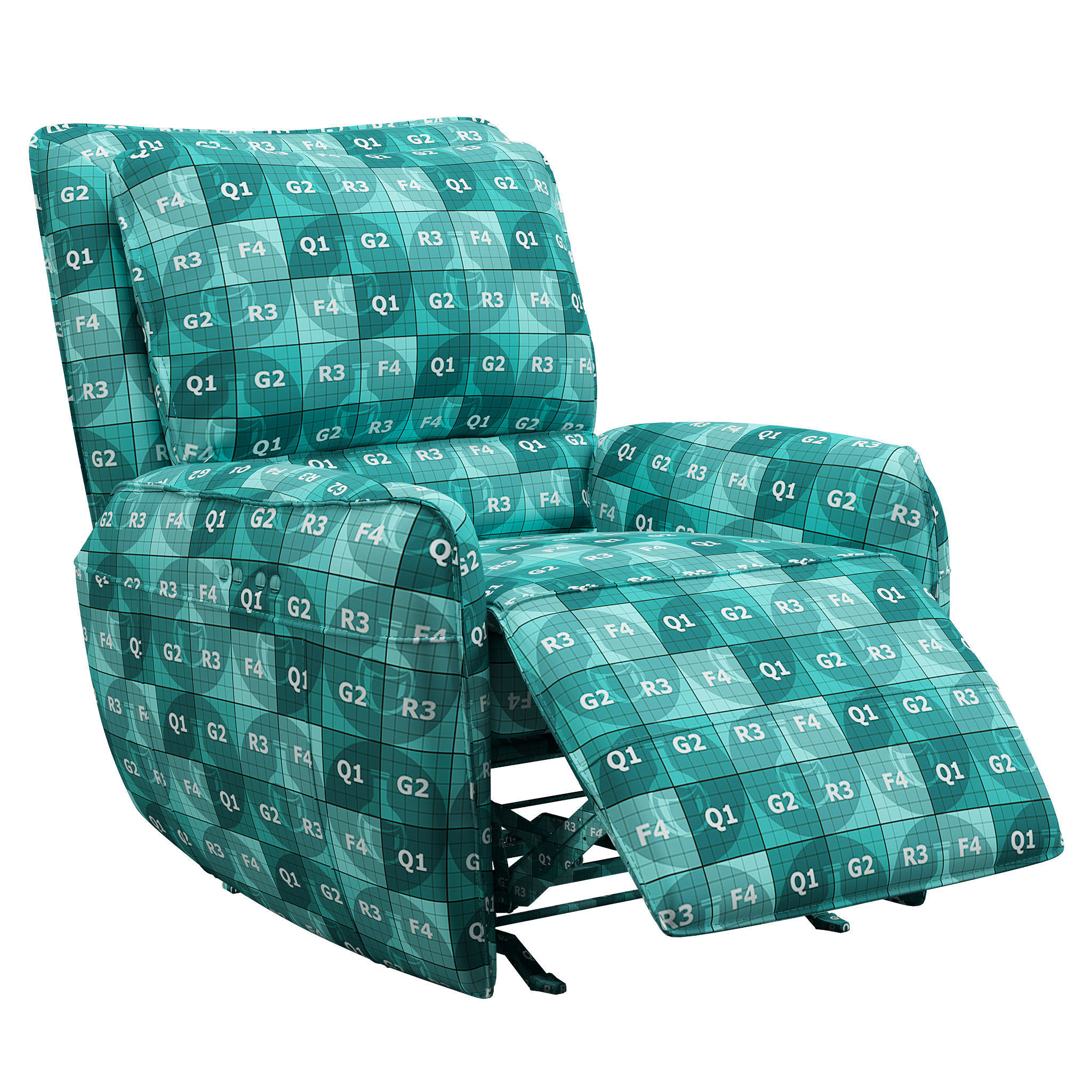 Knife Edge Power Recliner open state 3D model_2