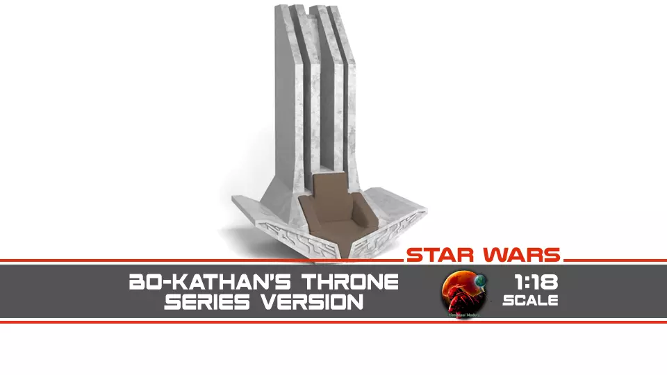 Bo-Katans Throne 1-18 scale 3D print model_0
