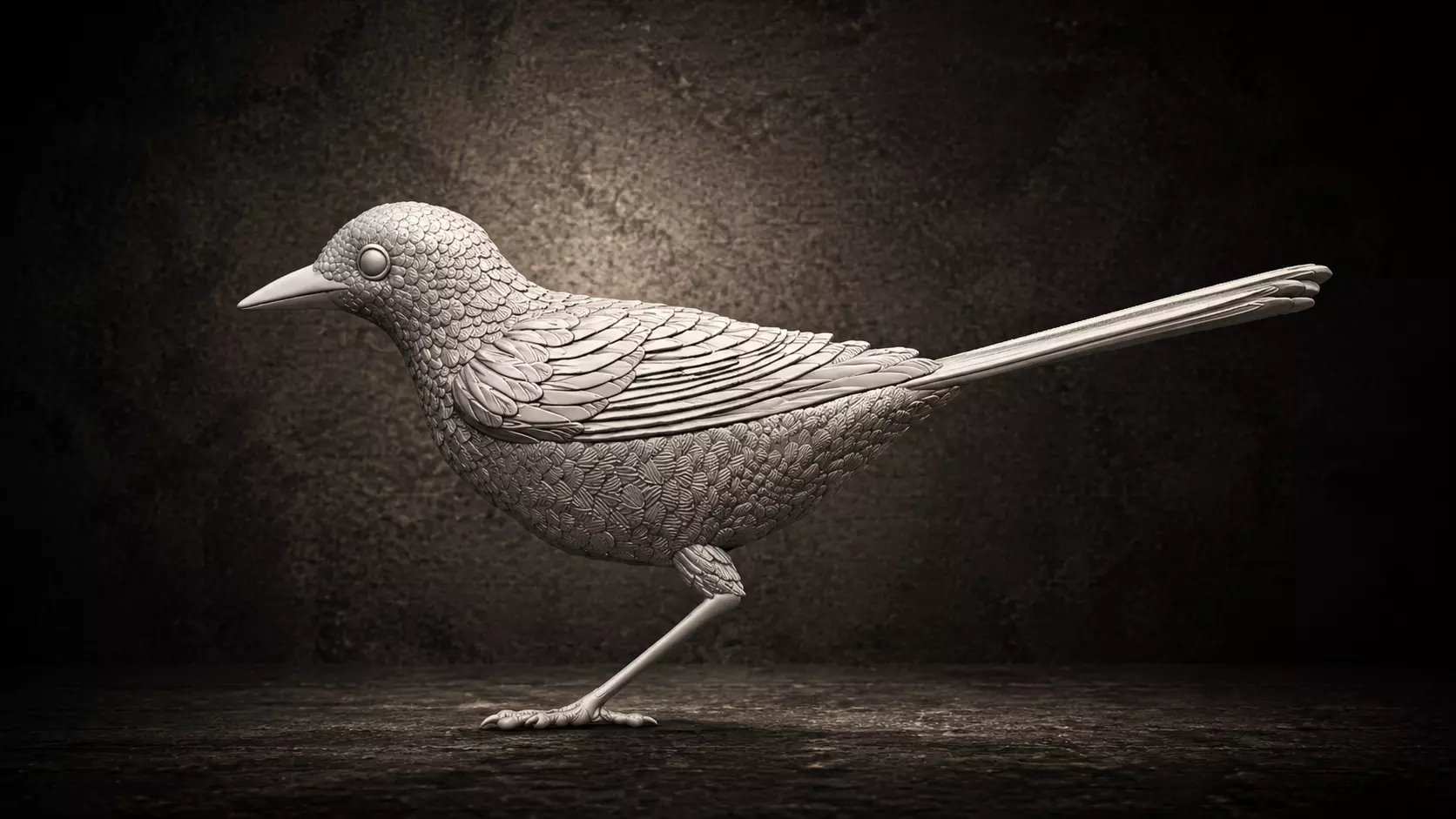wagtail 3D print model
