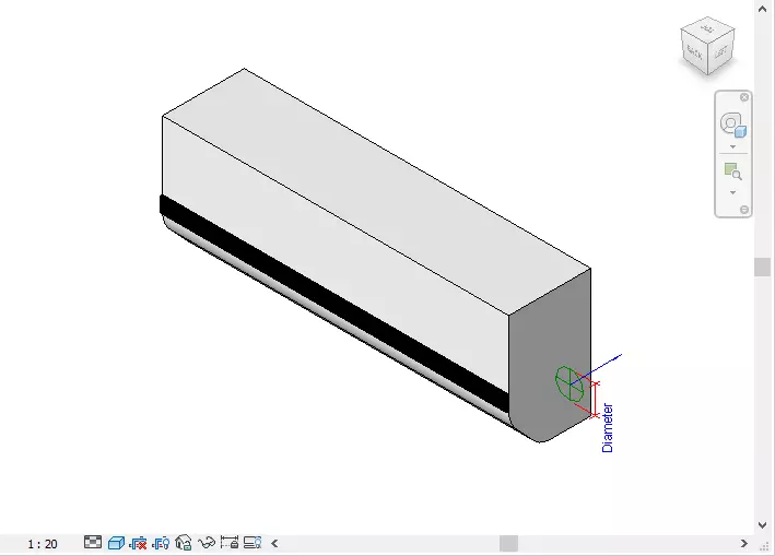 Hi Wall Revit Family 3D model_0