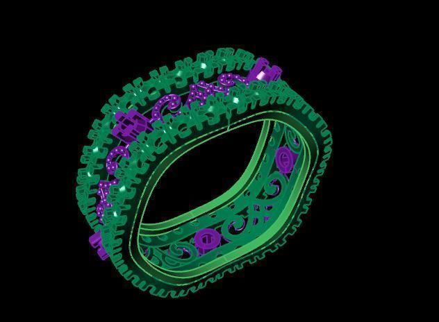 Rings 3D print model_4