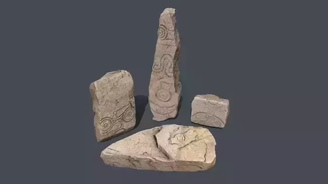 Desert Anchient Art Stones