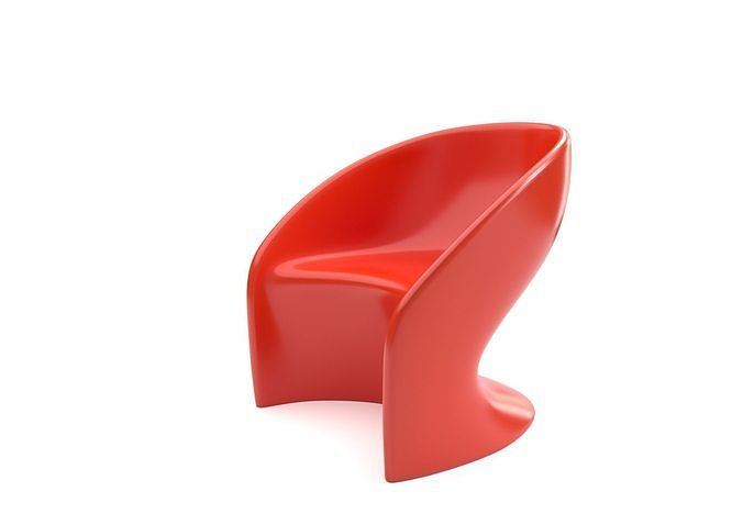 Plastic Chair 3D model 2