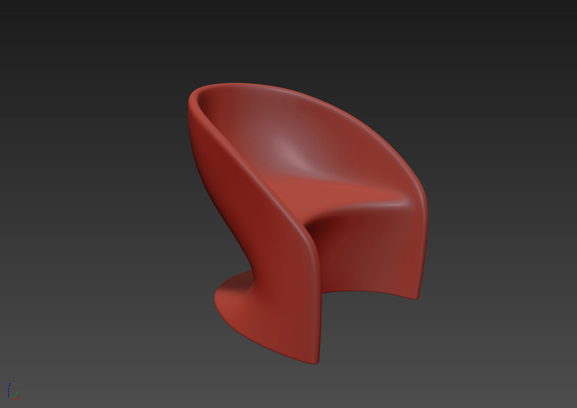 Plastic Chair 3D model_3
