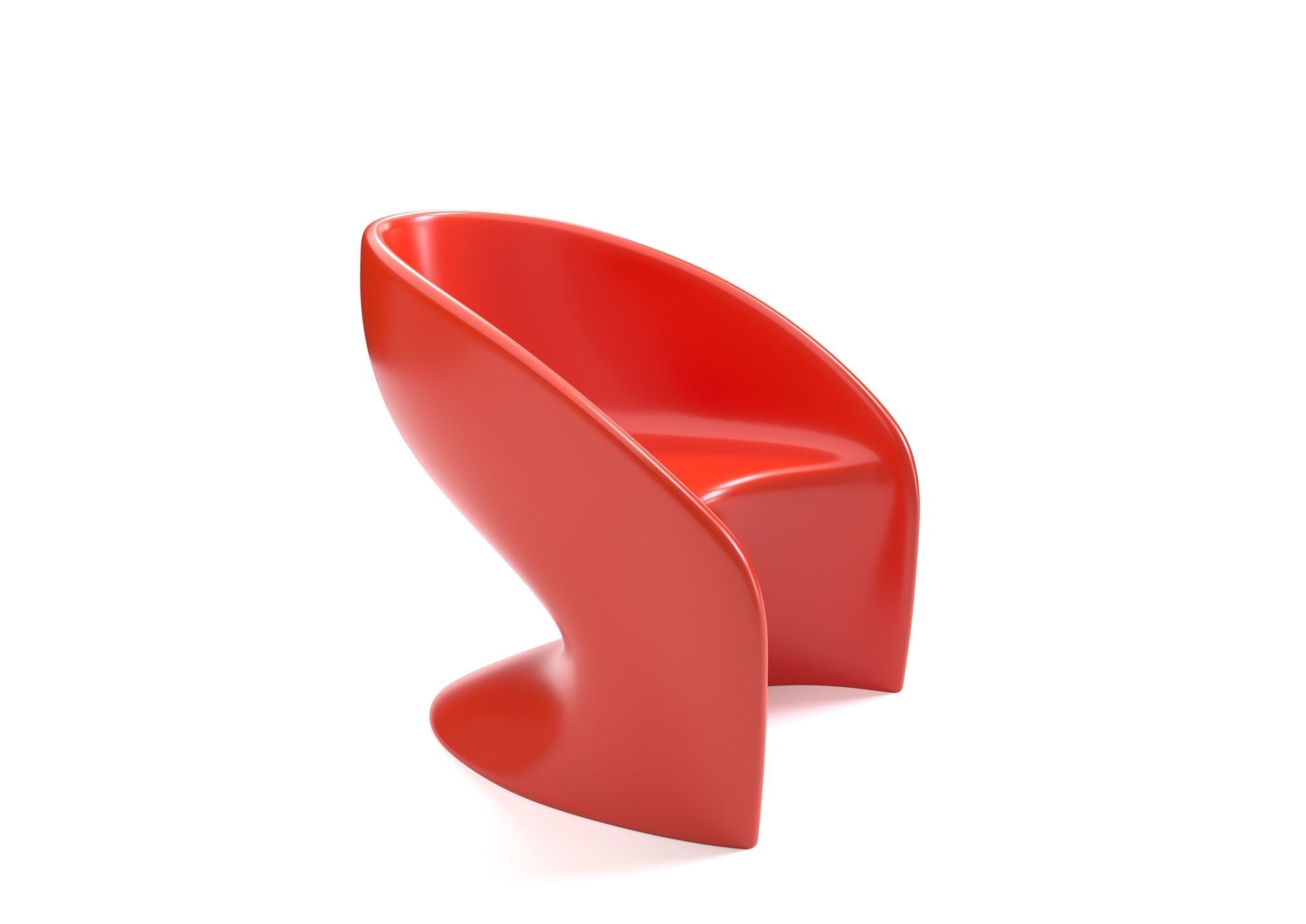 Plastic Chair 3D model_2
