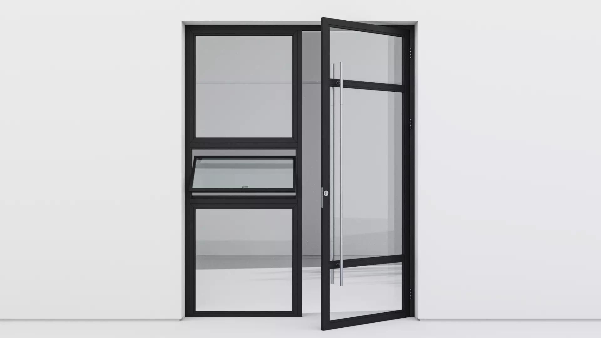 Aluminium door 252 3D model_0