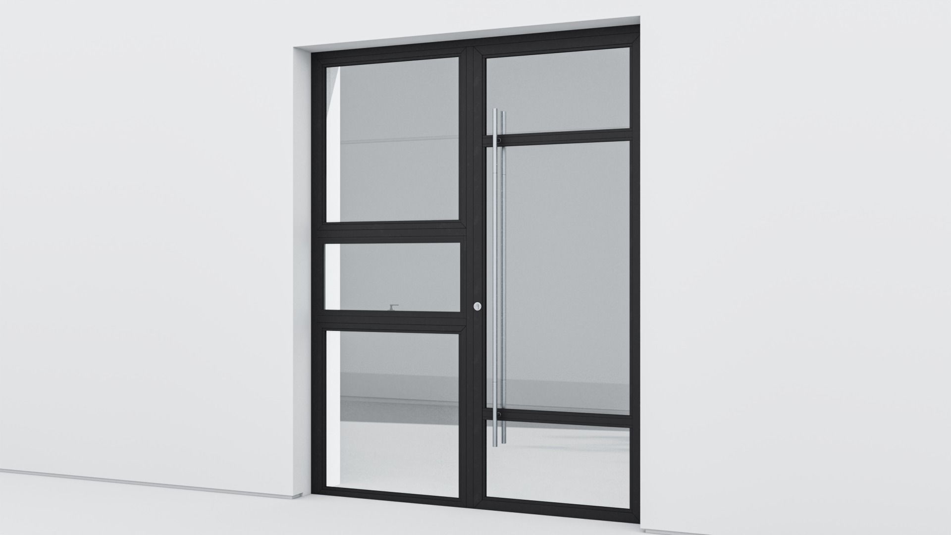 Aluminium door 252 3D model_3