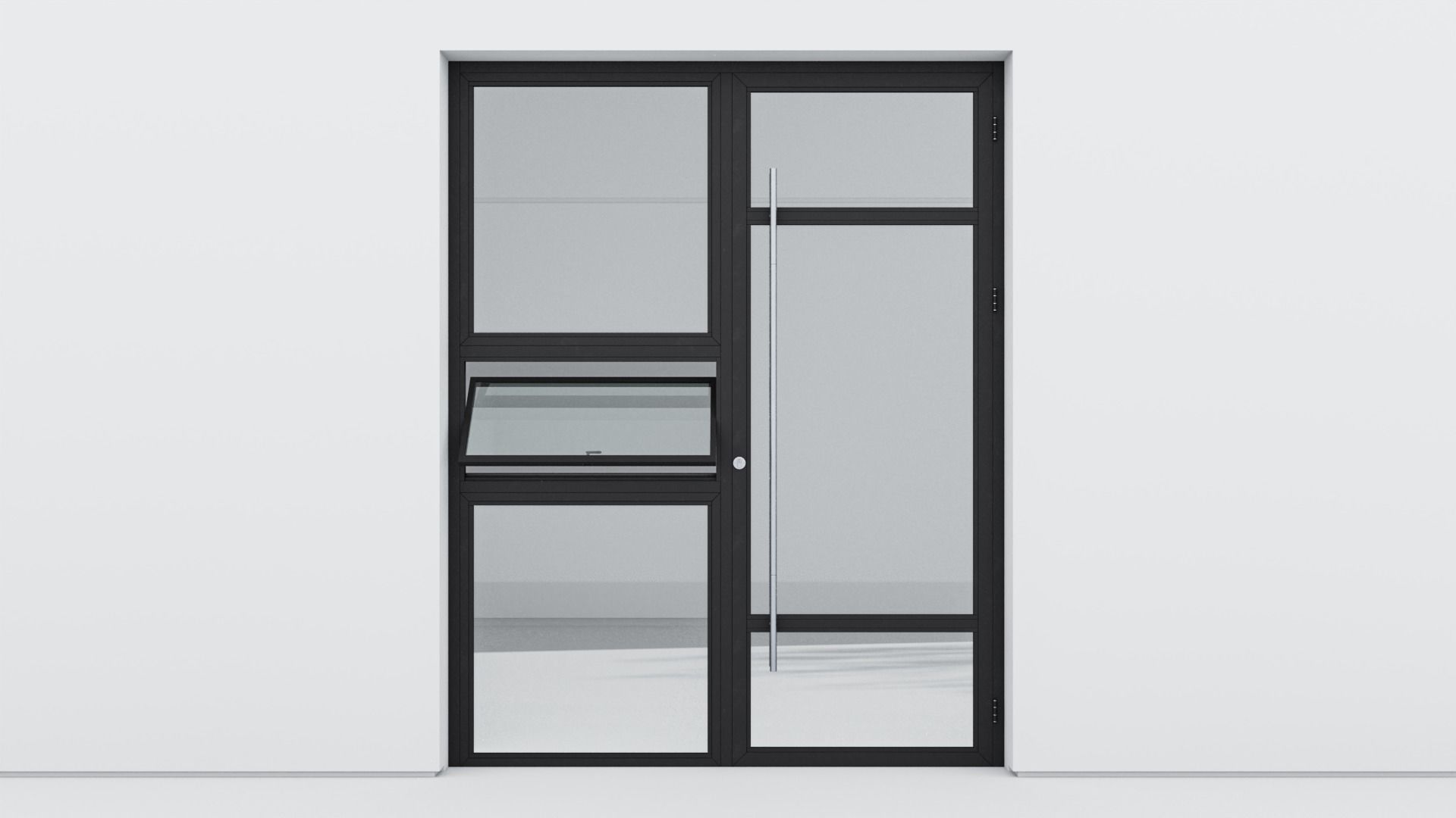 Aluminium door 252 3D model_1