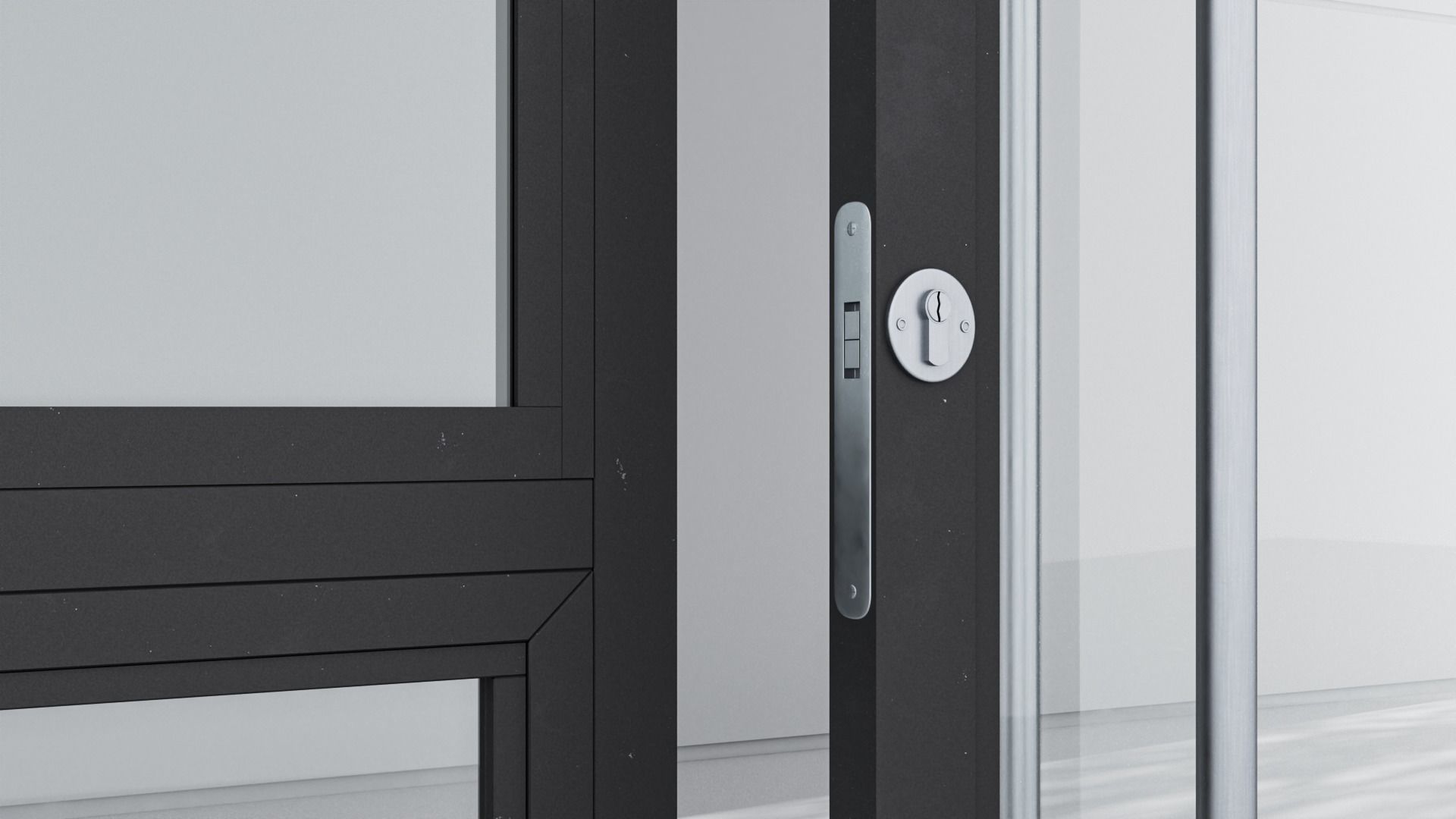 Aluminium door 252 3D model_4