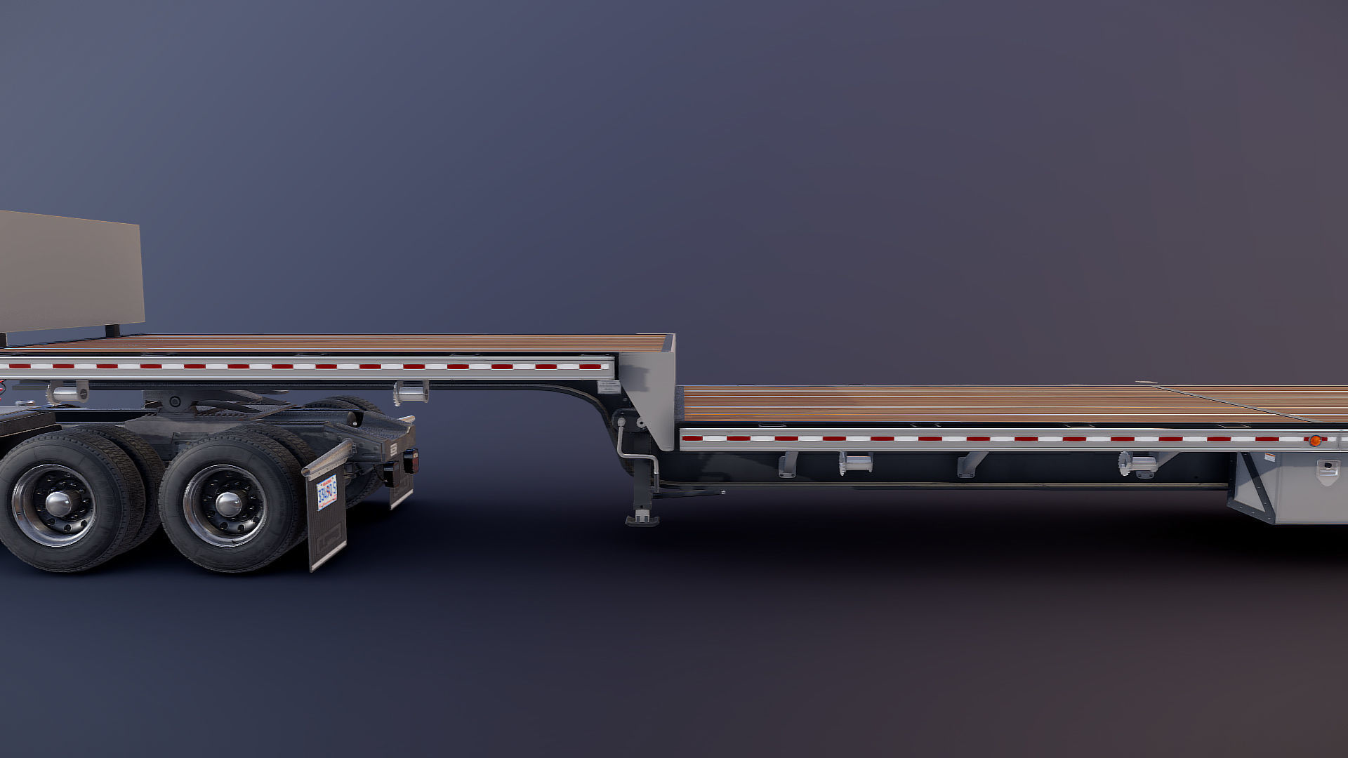 Freightliner FLT dropdeck trailer Low-poly 3D model_28