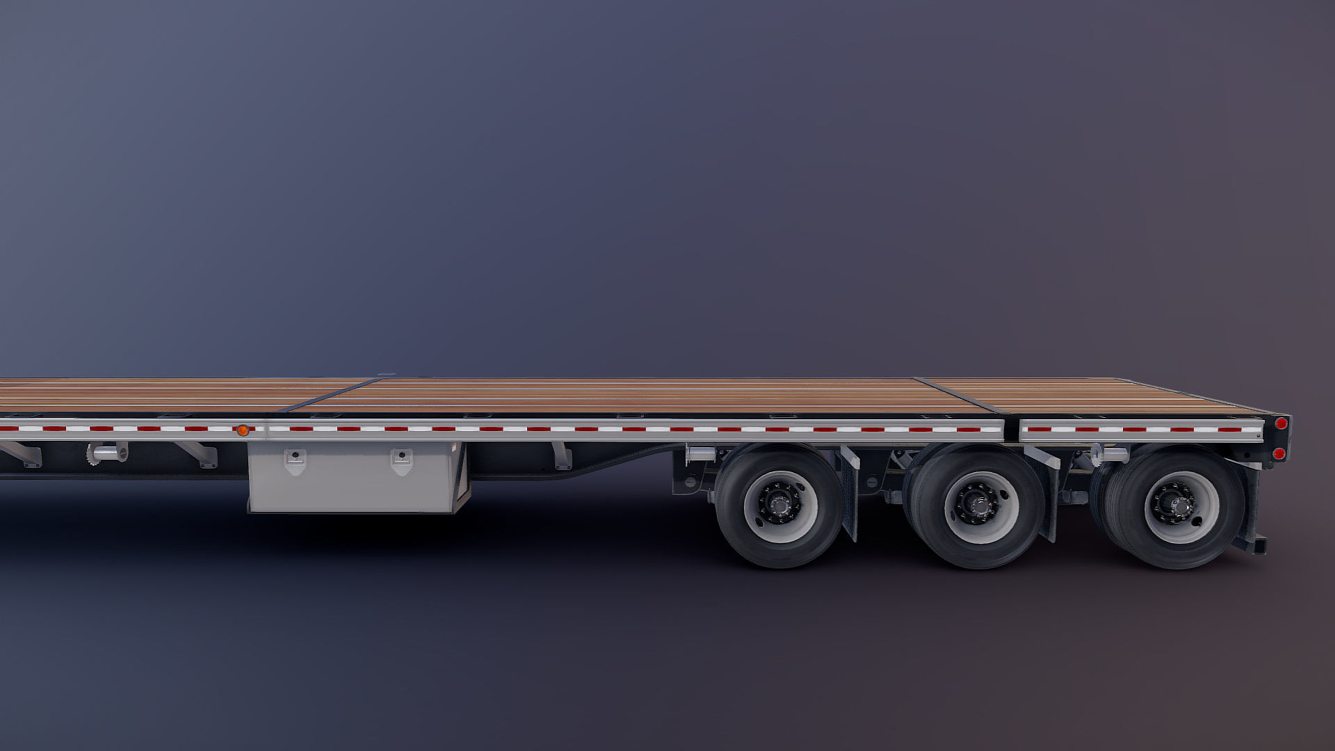 Freightliner FLT dropdeck trailer Low-poly 3D model_32