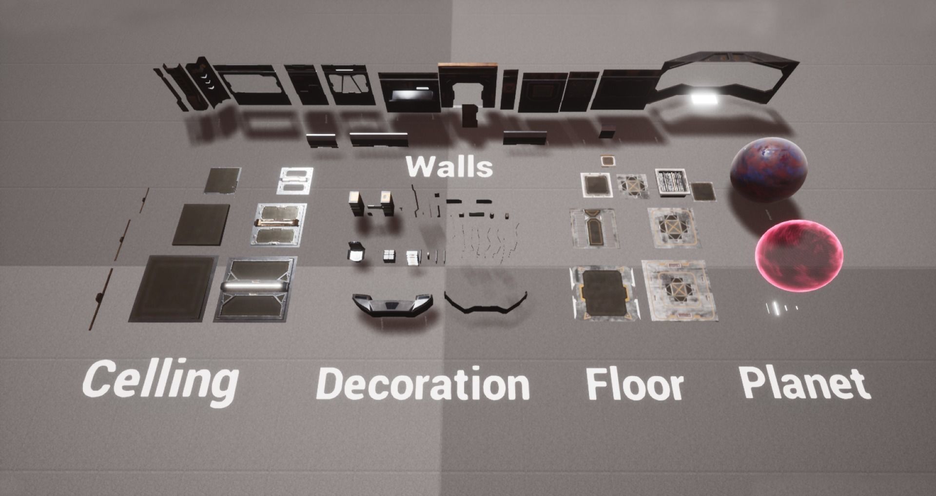 Sci-Fi Modular Premium Pack Low-poly 3D model_26