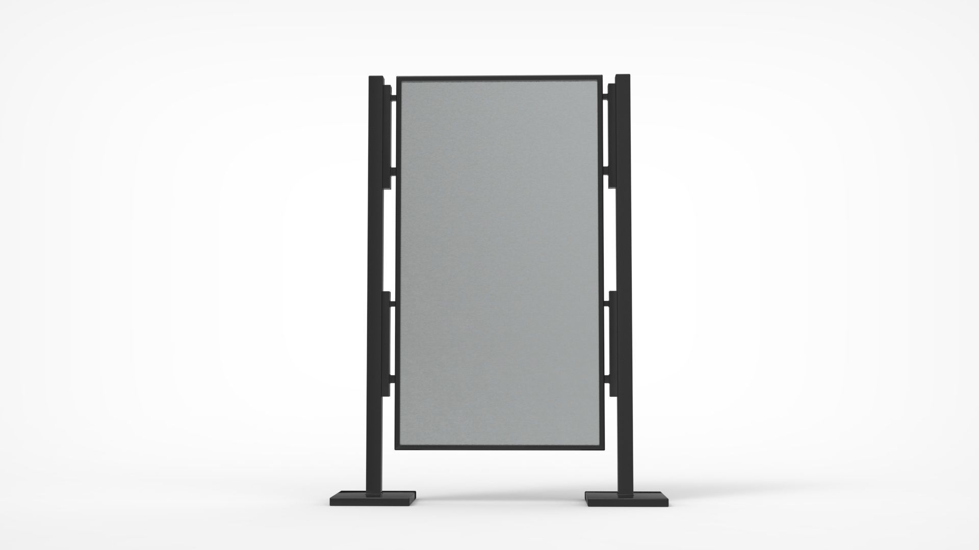 Outdoor Advertising Stand V4 3D model_1
