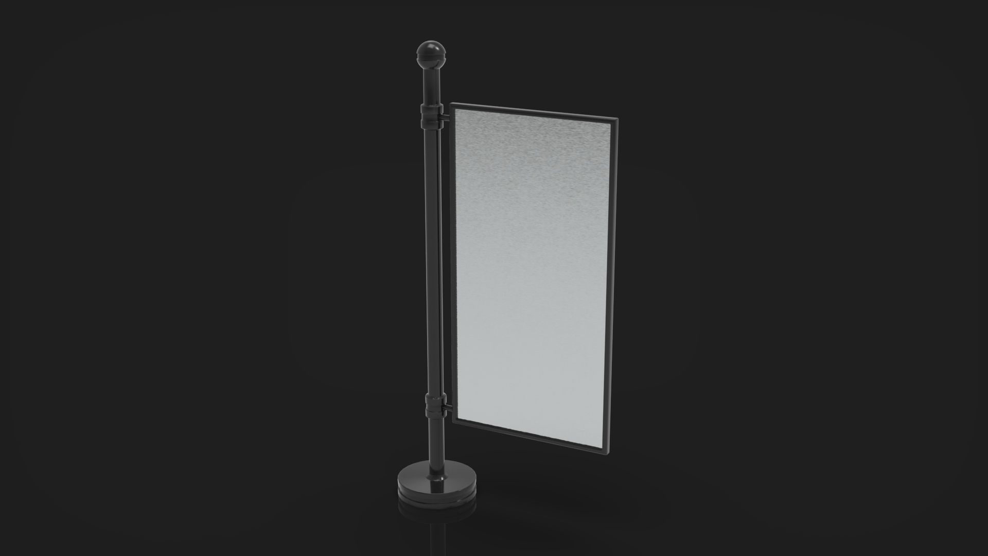 Outdoor Advertising Stand V6 3D model_1
