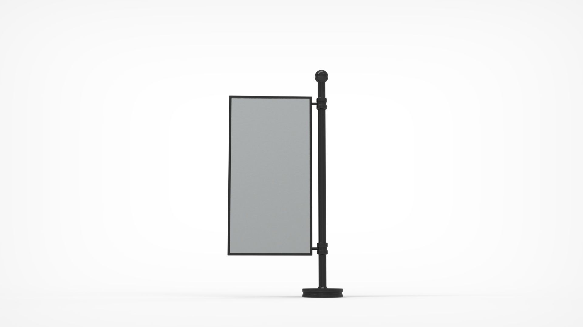 Outdoor Advertising Stand V6 3D model_2