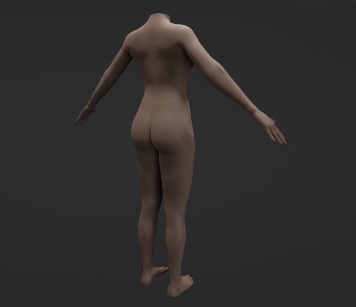 Female body 3D model_1