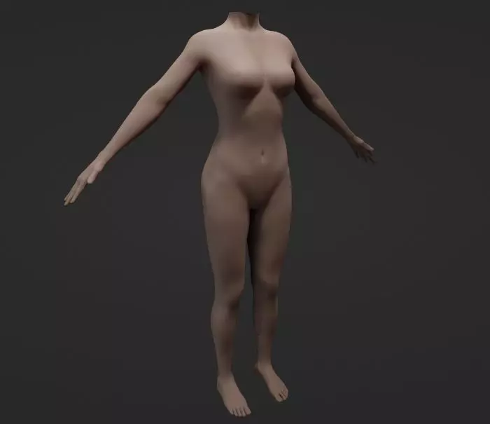 Female body 3D model_0