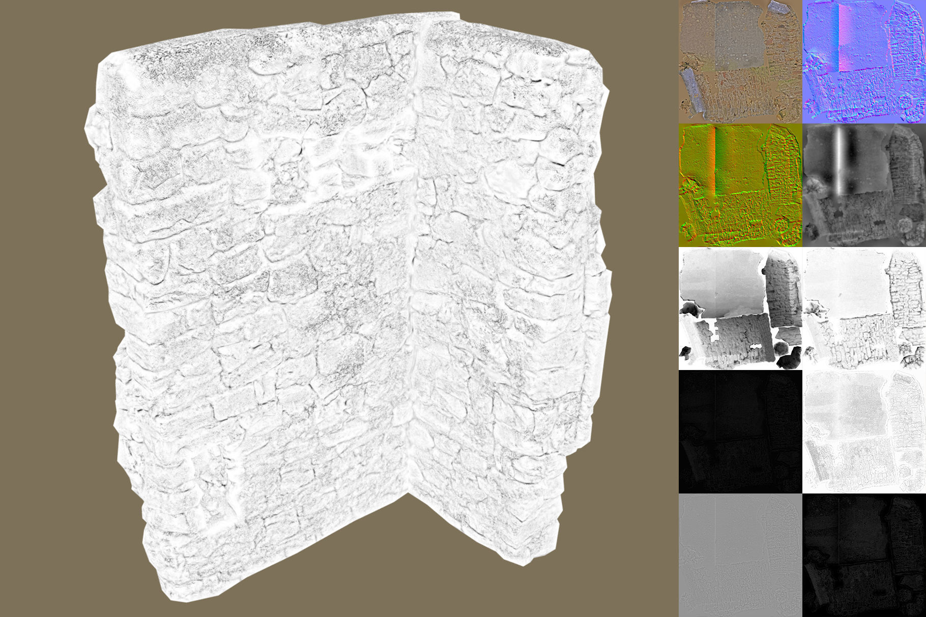 Walls Pack Low-poly 3D model_39