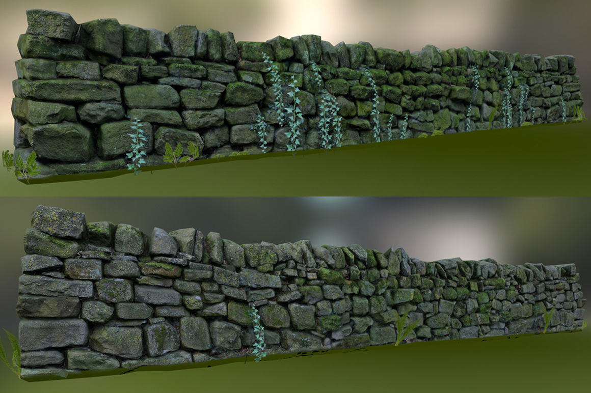 Walls Pack Low-poly 3D model_15