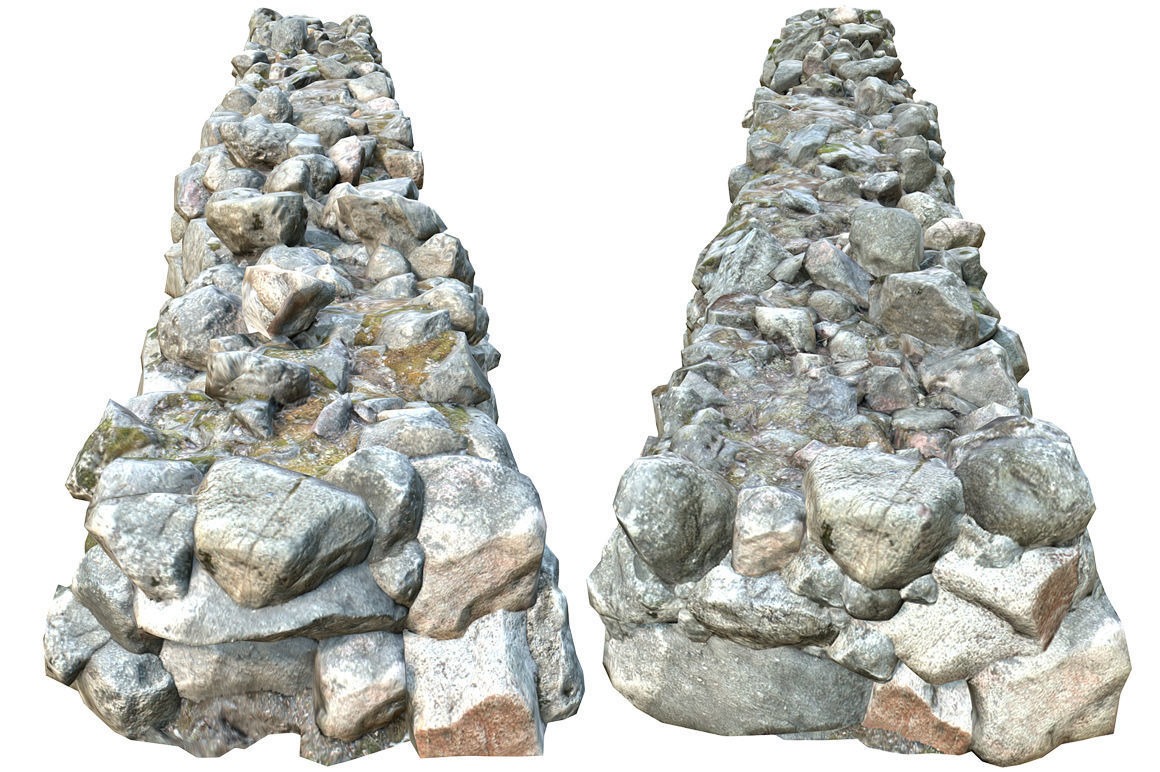 Walls Pack Low-poly 3D model_12