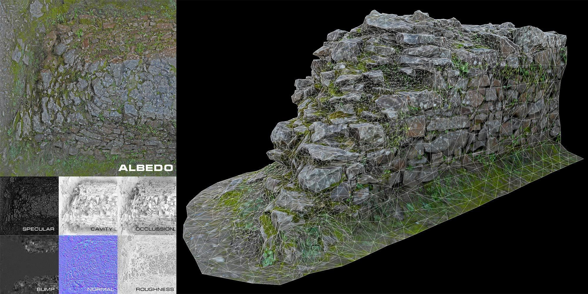 Walls Pack Low-poly 3D model_25