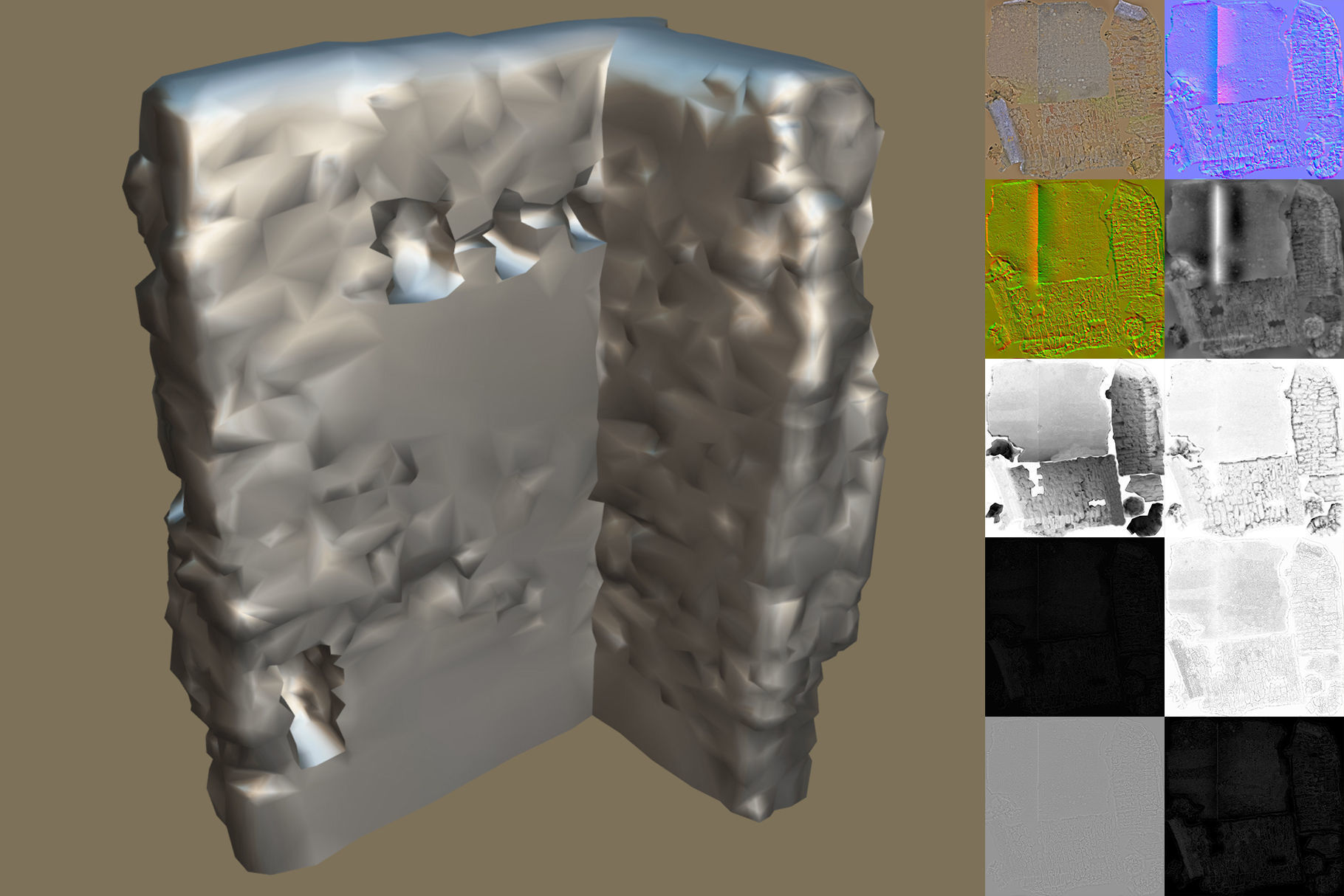 Walls Pack Low-poly 3D model_40