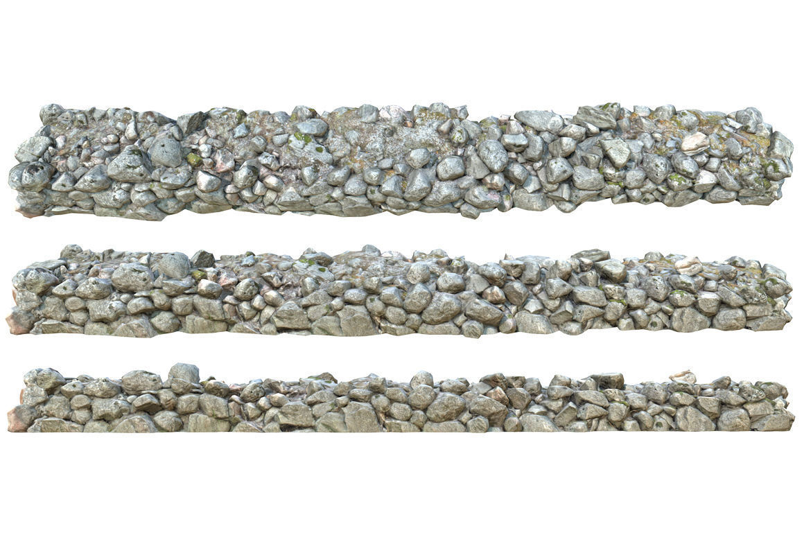 Walls Pack Low-poly 3D model_8