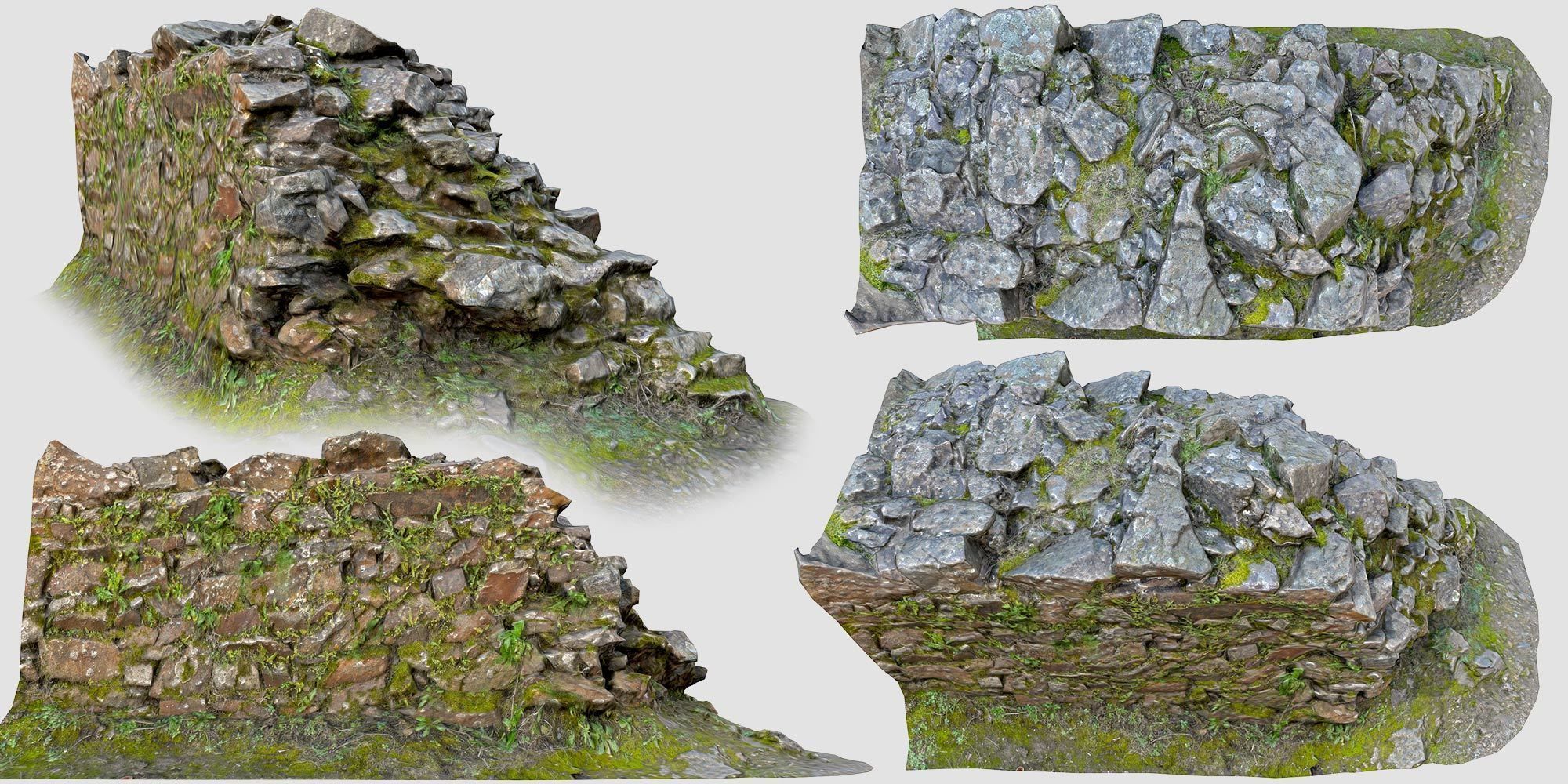 Walls Pack Low-poly 3D model_23