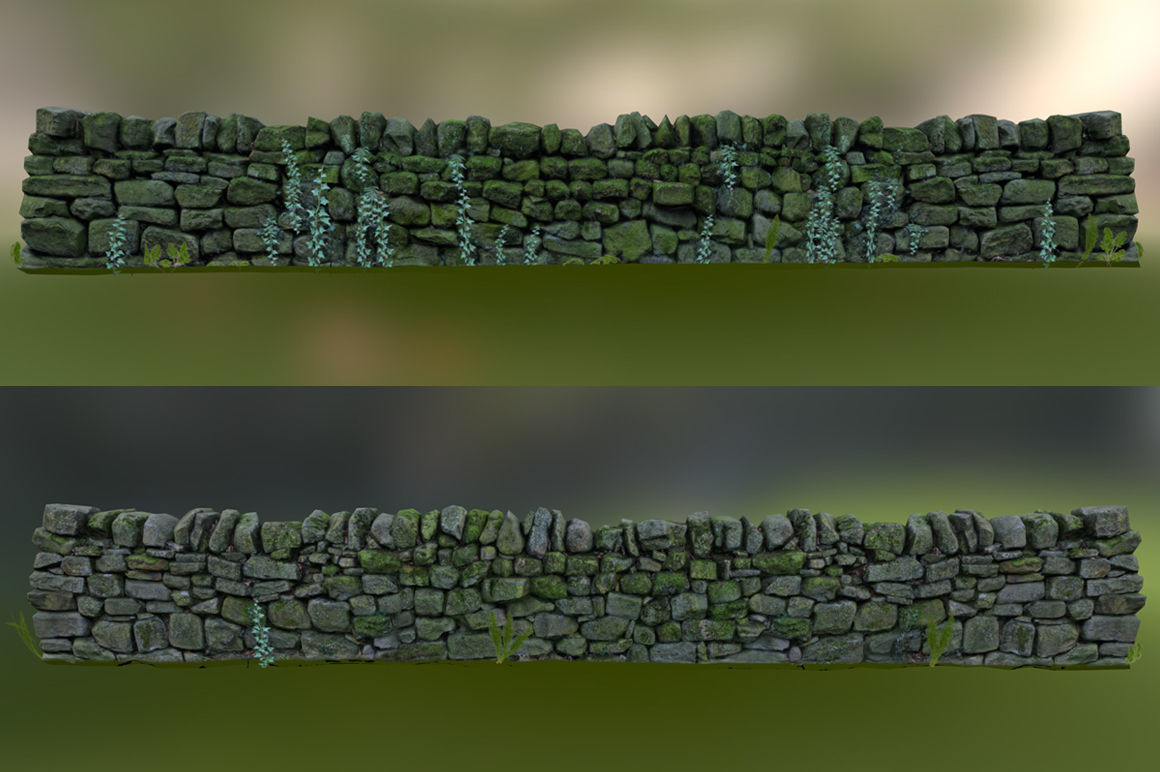 Walls Pack Low-poly 3D model_18