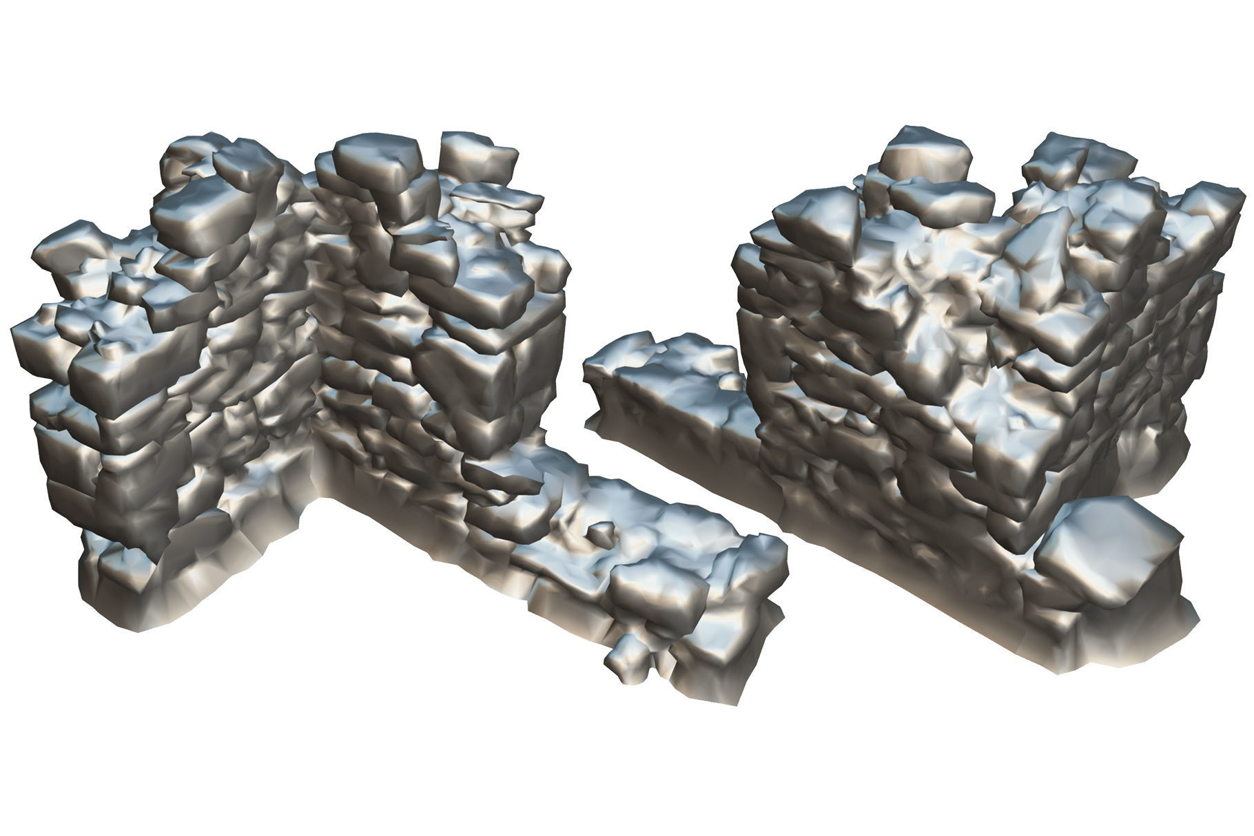 Walls Pack Low-poly 3D model_49