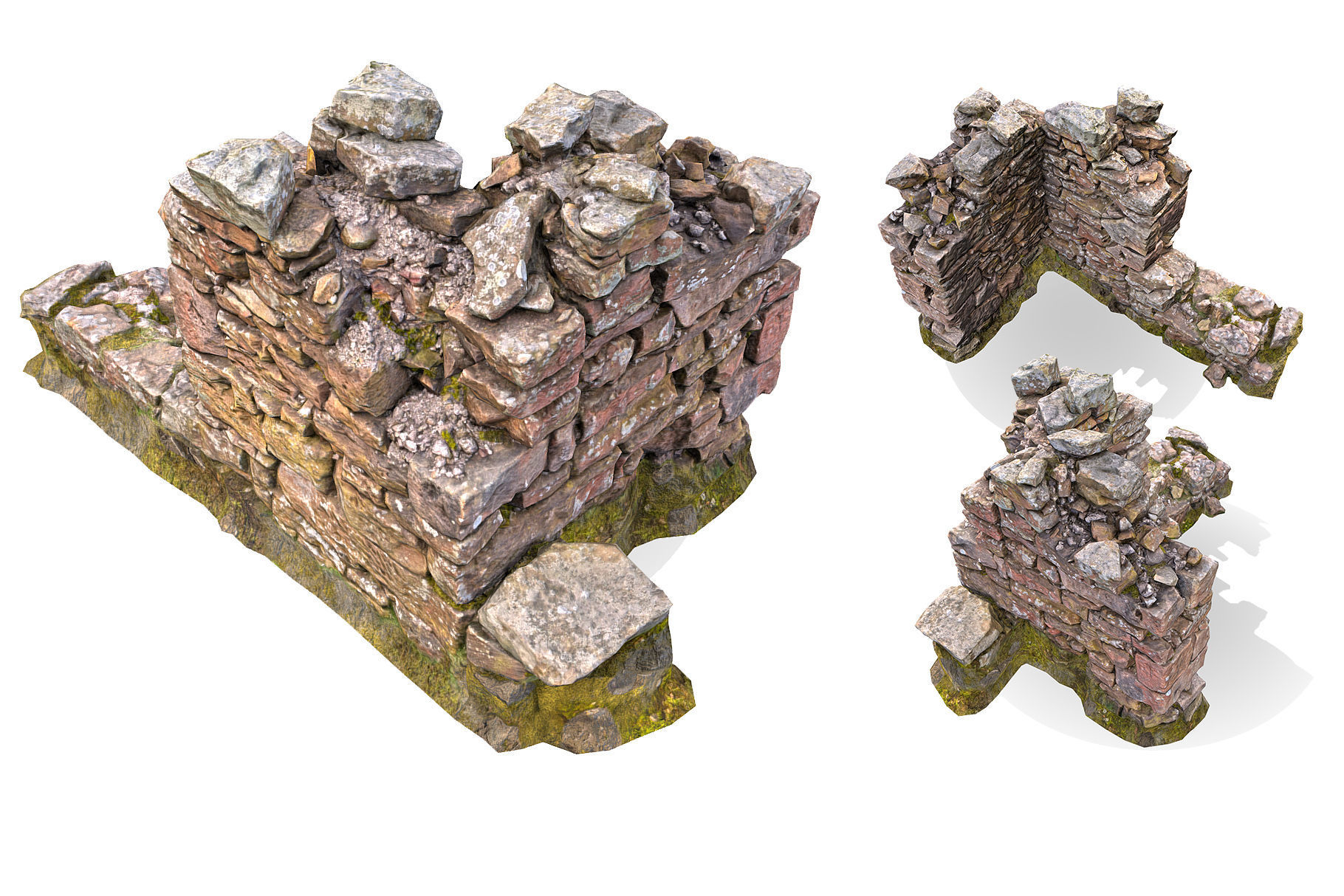 Walls Pack Low-poly 3D model_43